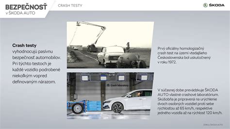 Infografika: crash test s malým přesahem a porovnání deformačních zón