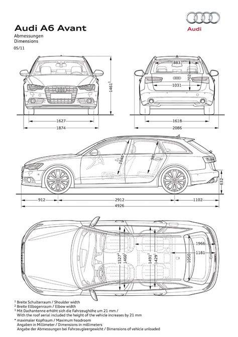 design a rozměry nové Audi A6 (vnější profil a světlomety)