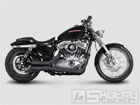 výfuk Harley-Davidson Sportster kompaktní ilustrace (schematické uspořádání)