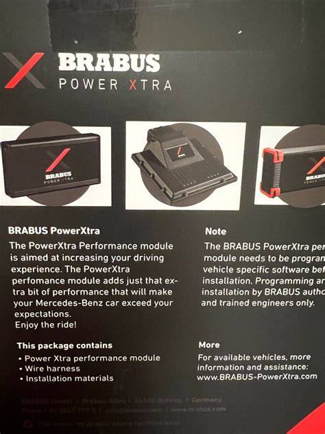 Infografika: Srovnání BRABUS PowerXtra balíčků a jejich vliv na výkon