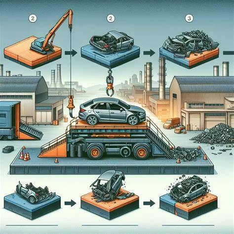 Infografika: Proces ekologické likvidace autovraků krok za krokem
