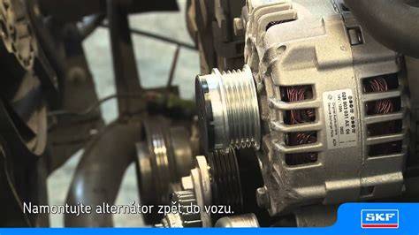 Diagram zapojení dobíjecího systému Mazda CX-5 včetně volnoběžné řemenice a vodního čerpadla