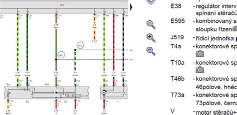 schéma mechanismu stěračů a táhel