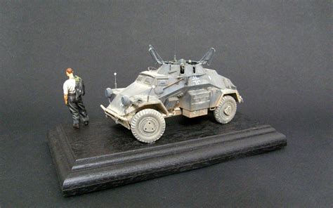 Fotorealistický model Sd.Kfz. 222 s otočnou věží a pancířem