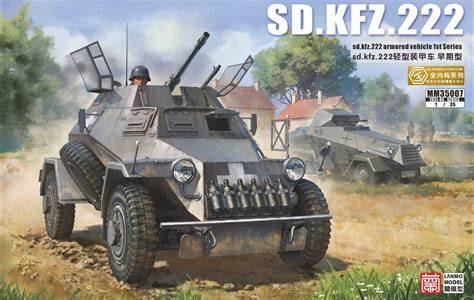 Infografika: Sd.Kfz. 222 - klíčové technické parametry
