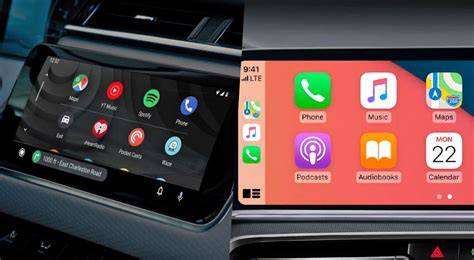 Infografika: Srovnání funkcí MyToyota a standardního propojení Android Auto/Apple CarPlay