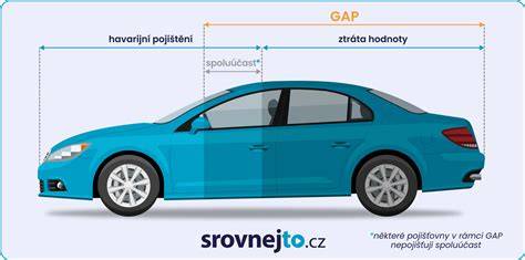 Infografika: Přehled typů havarijního pojištění, zahrnující Standard, Dominant a Premiant a GAP
