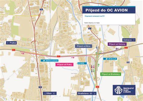 Mapa příjezdové trasy k vrakovišti Ford v Želešicích