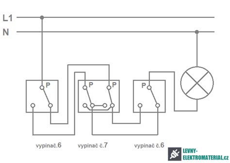 diagram zapojení koncového vypínače