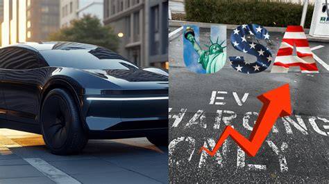 elektromobily v USA grafické schéma trh