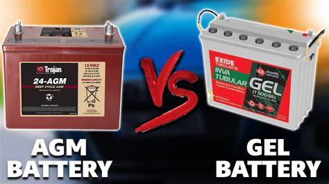 Graf ukazující rozdíly mezi bateriemi GEL, AGM a PbWET