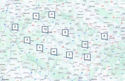 Mapa prověřených servisů a autorizovaných dílen v Německu