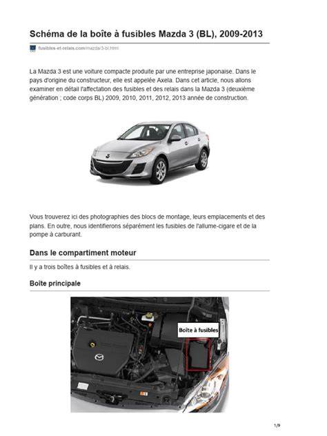 Schéma pohonů a motorů Mazda 3