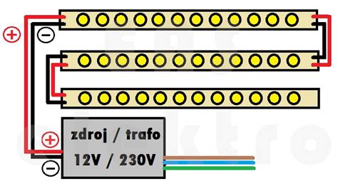 Schéma rozměrů LED stropního osvětlení
