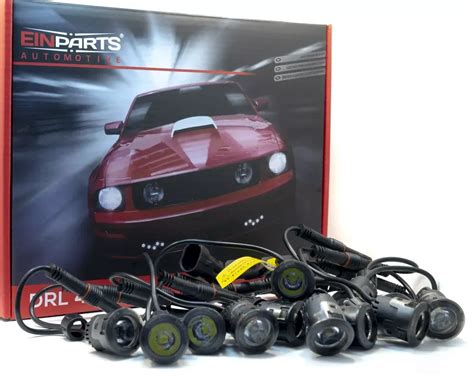 Příklad homologovaných kulatých LED světel pro denní svícení