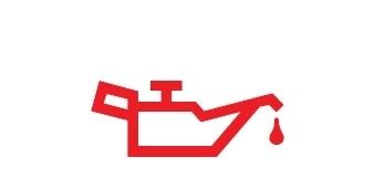 Ilustrace červené kontrolky motorového oleje