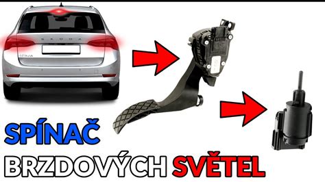 infografika vysvětlující souvislost spínače brzdových světel s kontrolkami EPC a žhavení
