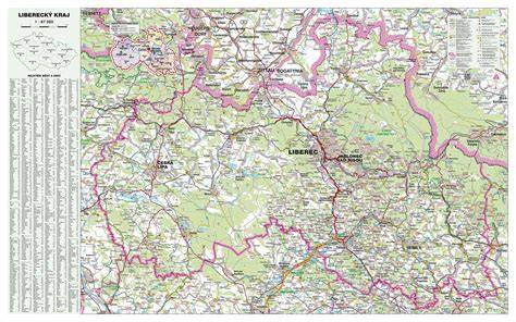 Mapa povinné zimní výbavy: Liberecký kraj a horské úseky