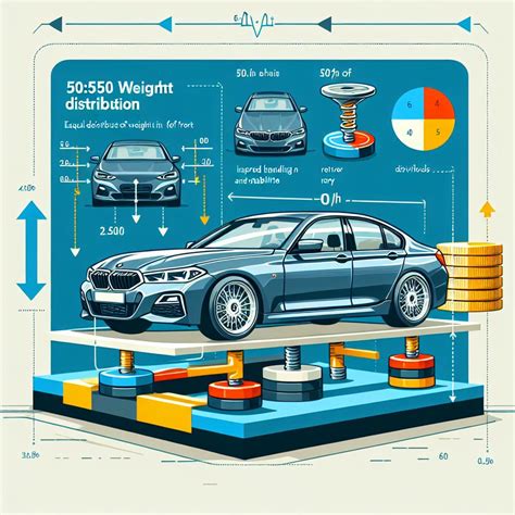 Schéma rozložení hmotnosti 50:50 u BMW