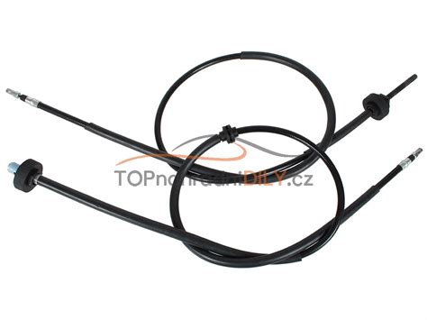 Detailní fotografie lanka ruční brzdy s označením čísla dílu.