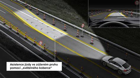 Adaptivní LED světlomety - grafika a dosvit