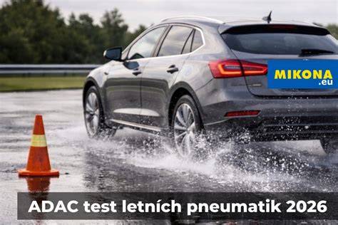 Logo a ukázka srovnání modelů pneumatik podle ADAC