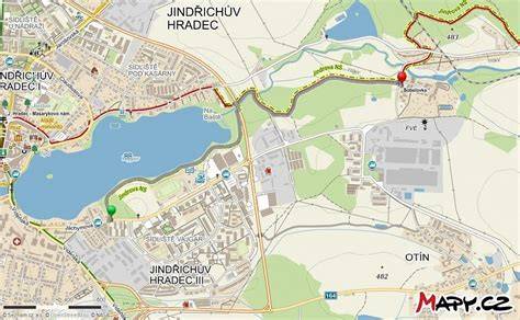 Mapa pokrytí služeb - Jindřichův Hradec a okolí