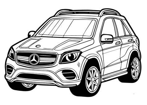 Ukázková omalovánka Mercedes A připravená ke stažení