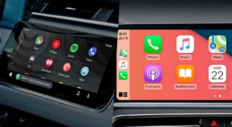 Ilustrace propojení smartphonu s autorádiem pomocí Apple CarPlay a Android Auto