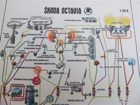 Schéma výfukového systému vozidla Octavia 1.8T
