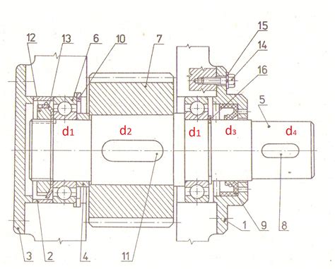 Schematické znázornění rozvodového mechanismu motoru s vyznačením ozubeného kola klikové hřídele