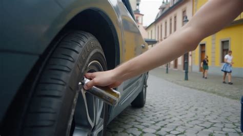 ilustrace použití spreje na opravu pneumatiky