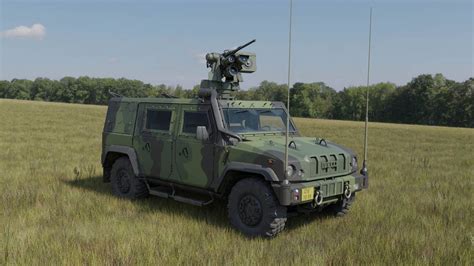 interiér vozidla Iveco LMV s ovládáním zbraňové stanice