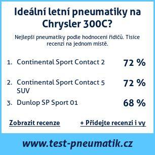 Tabulka nejlépe hodnocených pneumatik pro Chrysler 300C