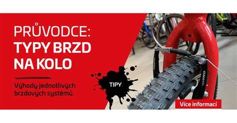 Mapa s rozmístěním typů silničních brzd na kole