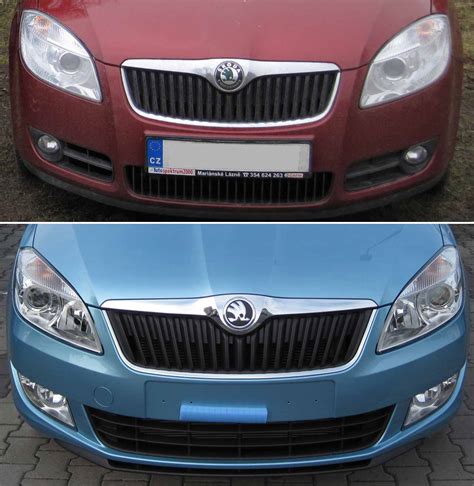 Infografika: Rozdíly mezi předfacelift a facelift zadními světly Fabia
