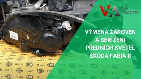 Obrázek znázorňující rozložení a typy dílů pro Škoda Fabia