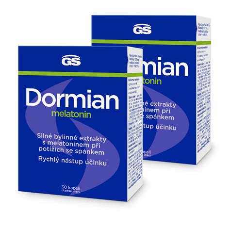 Infografika: Složení GS Dormian melatonin a cesta účinných látek do těla