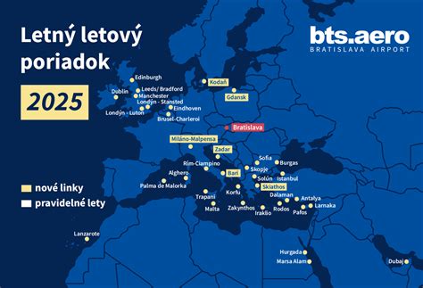 Mapa destinací na výletech Astra
