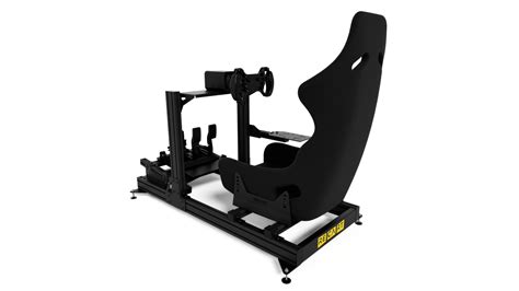 kokpit pro simracing - ilustrace sedadla, volantu a pedálů