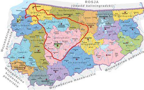 mapa regionu servisních středisek
