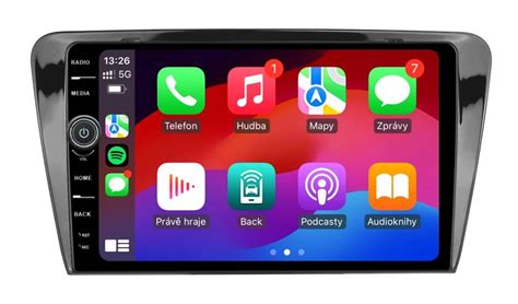 Schéma propojení autorádia s chytrým telefonem přes Android Auto/Apple CarPlay