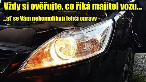 Obrysová ilustrace ukazující možné umístění DRL namísto mlhovek na předku vozu