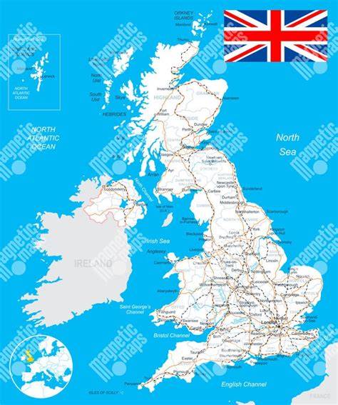 Mapa evropských dovozních tras z Velké Británie do ČR a sousedních zemí