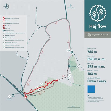 Beskydy singletrail - mapka trasy a flow trail