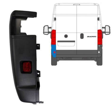 Obrázek levého zadního světlometu Fiat Ducato a jeho instalace