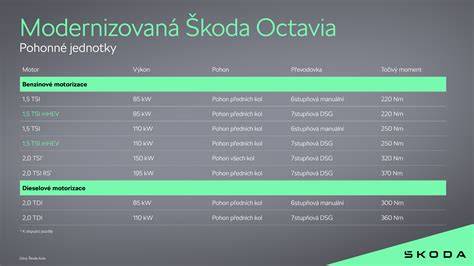 Infografika: motory Škoda a VW ve variantách