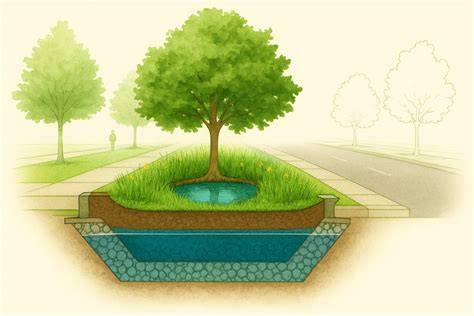 Infografika modrozelená infrastruktura