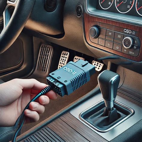 ilustrace OBD-II portu ve voze