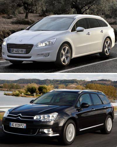 Infografika: Srovnání technických parametrů Citroën C5 Tourer vs Peugeot 508 SW